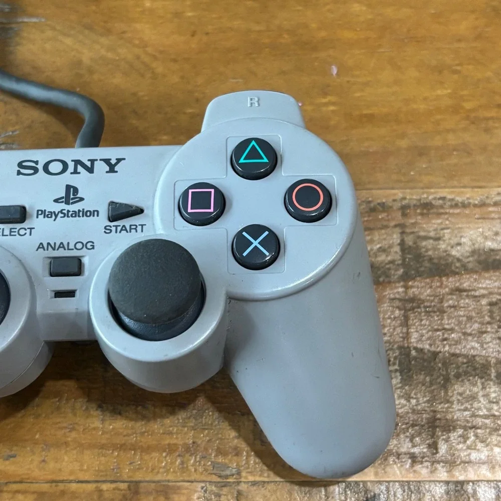 Sony PlayStation DualShock Analog Controller Gray SCPH-1200 PS1 Wired Not Tested